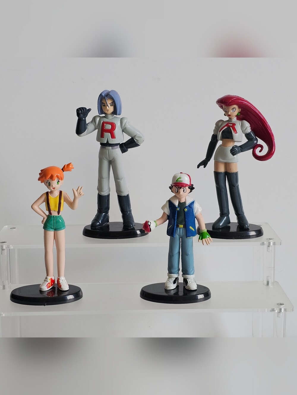 1998 Pokemon Trainer Figures - Jessie, James, Ash, Misty Figures Vintage NEW